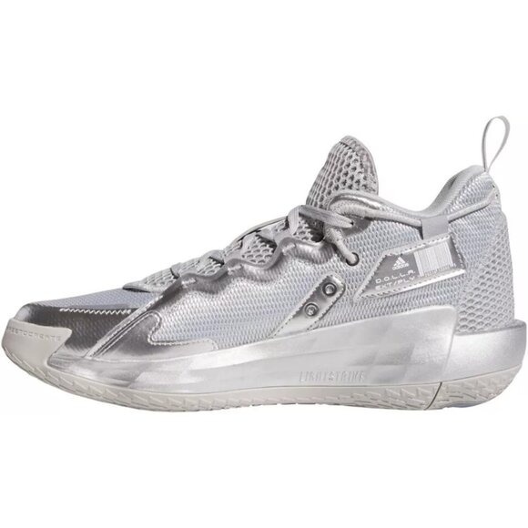 adidas Dame 7 EXTPLY - Unisex Basketball Shoes Silver Metallic FZ0172 NEW - Picture 2 of 8